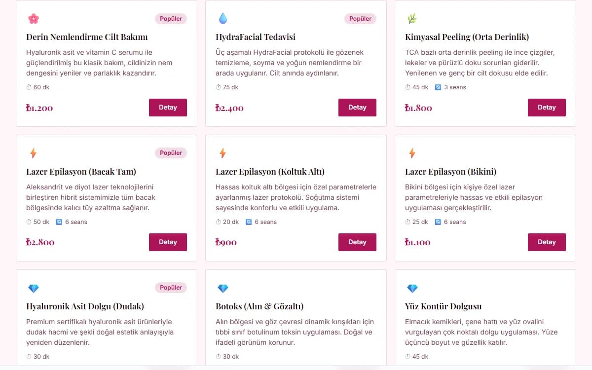 Estetik Merkezi — Güzellik & Medikal Estetik ekran görüntüsü