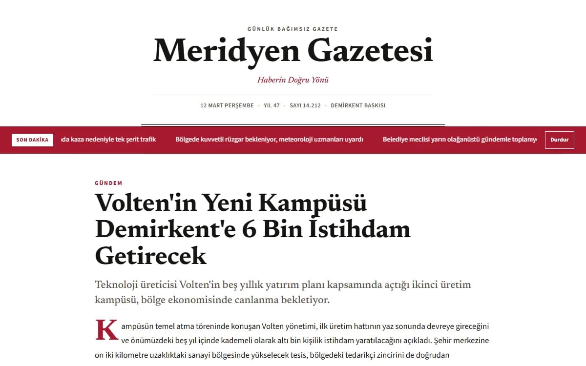 Haber & Medya — Ön Sayfa Hiyerarşisi ekran görüntüsü