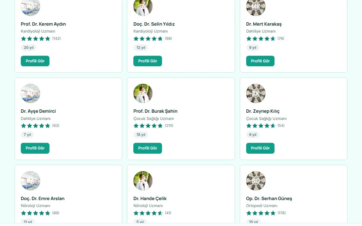 Klinik & Sağlık Merkezi — Poliklinik Sitesi ekran görüntüsü