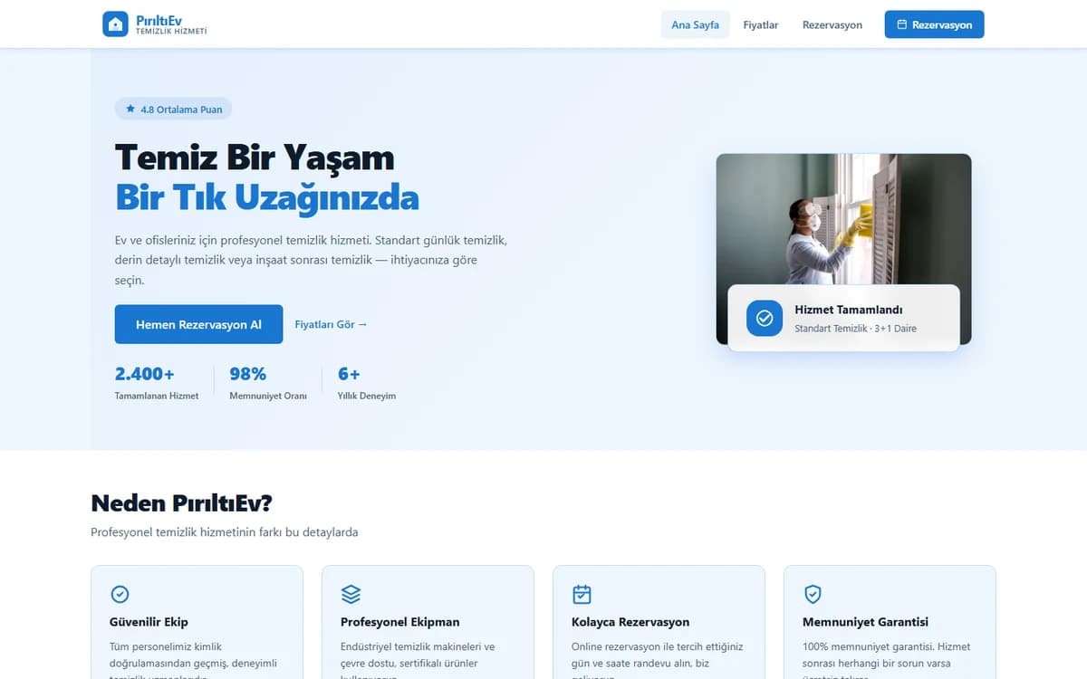Temizlik Hizmeti — Ev & Ofis Temizliği ekran görüntüsü