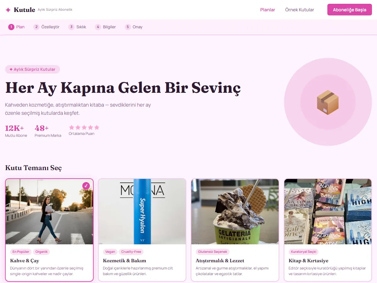 Abonelik Kutusu — Aylık Sürpriz Paket ekran görüntüsü