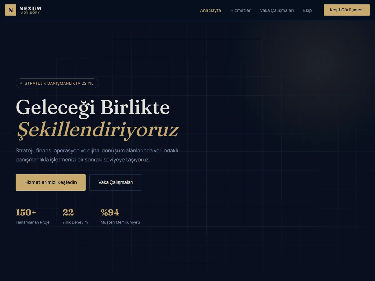 Danışmanlık Firması — Strateji & Yönetim ekran görüntüsü