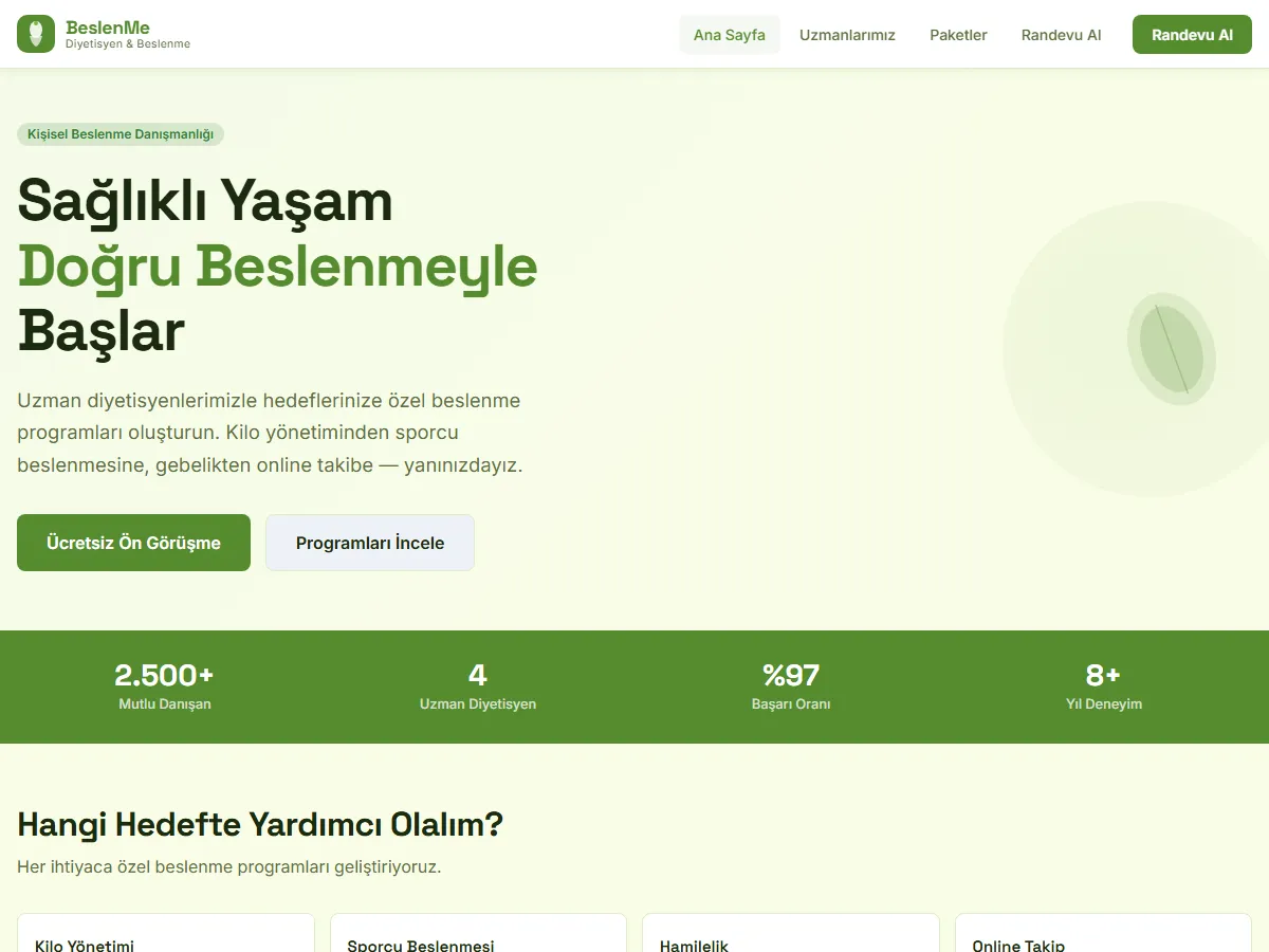 Diyetisyen — Beslenme Danışmanlığı ekran görüntüsü