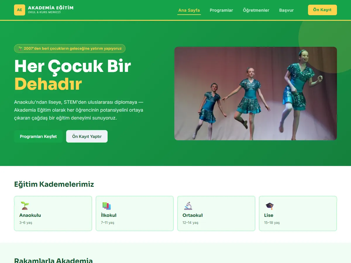 Eğitim Kurumu — Okul & Kurs Merkezi ekran görüntüsü