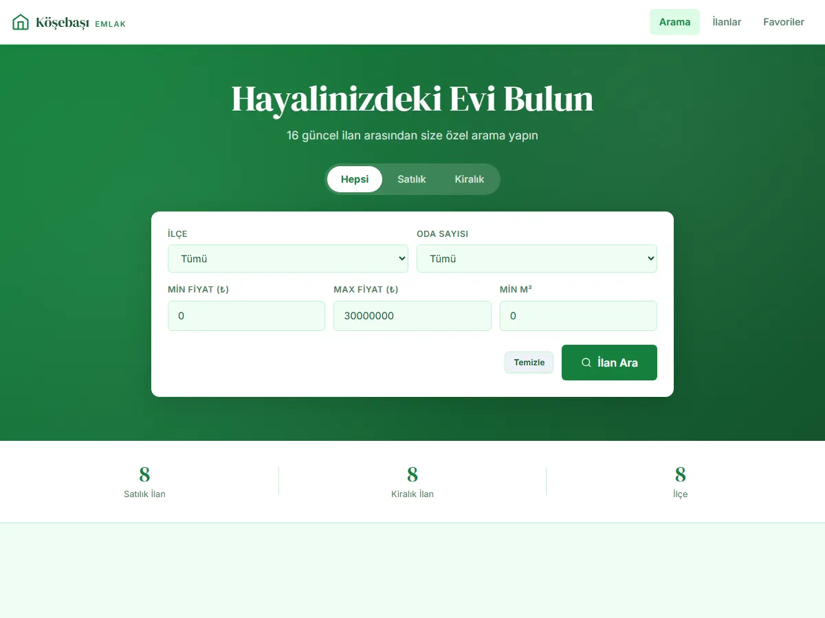Emlak Portalı — Satılık ve Kiralık İlan ekran görüntüsü