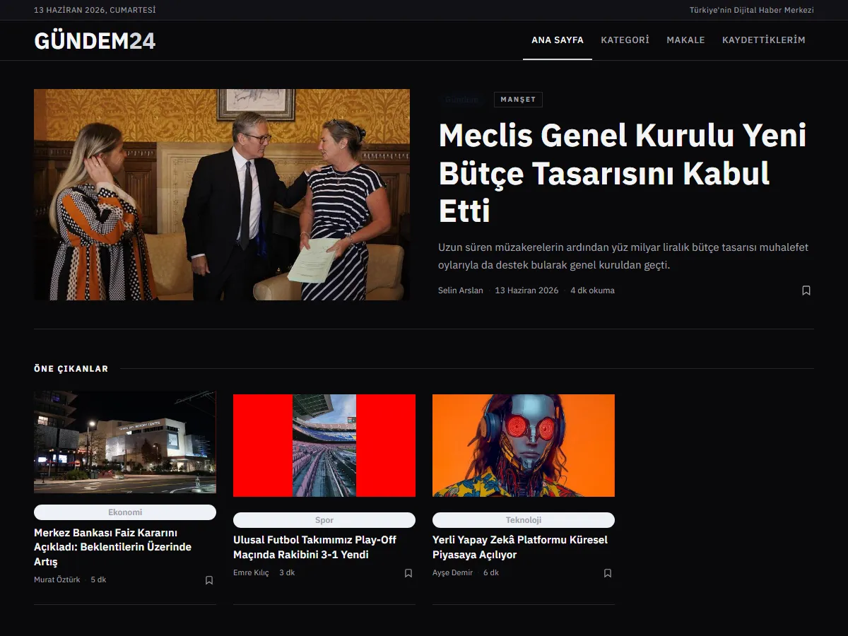 Haber & Medya — Dijital Gazete ekran görüntüsü