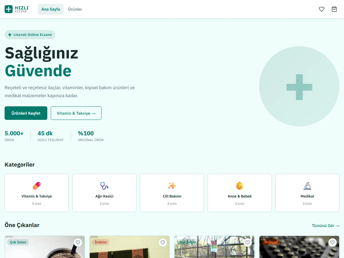 Online Eczane — İlaç & Takviye Sipariş ekran görüntüsü