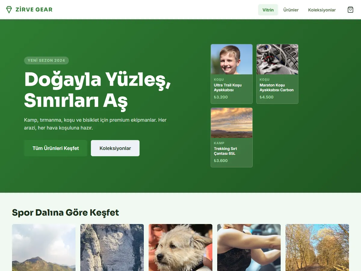 Spor & Outdoor — Doğa Ekipmanları Mağazası ekran görüntüsü