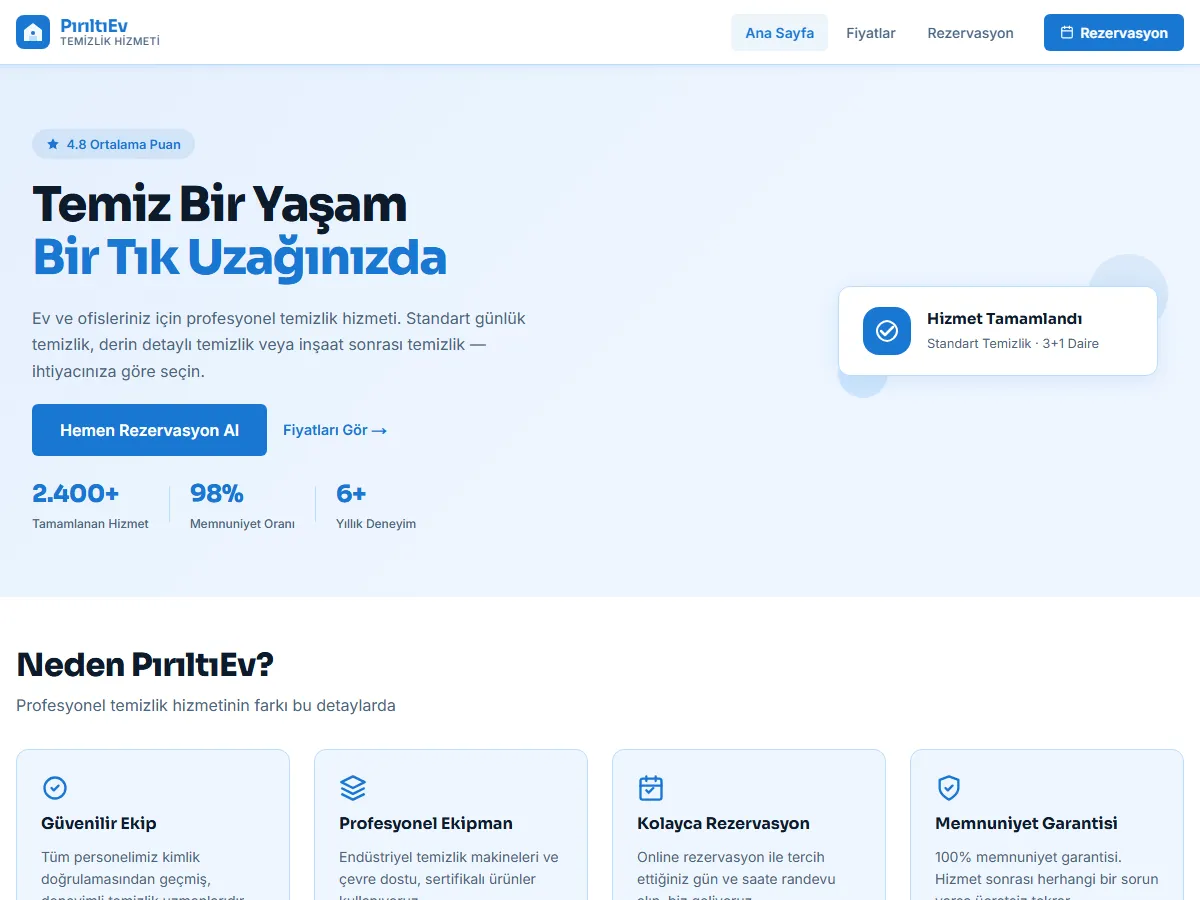 Temizlik Hizmeti — Ev & Ofis Temizliği ekran görüntüsü