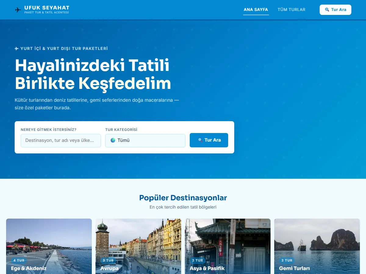 Tur Acentesi — Paket Tur & Tatil ekran görüntüsü